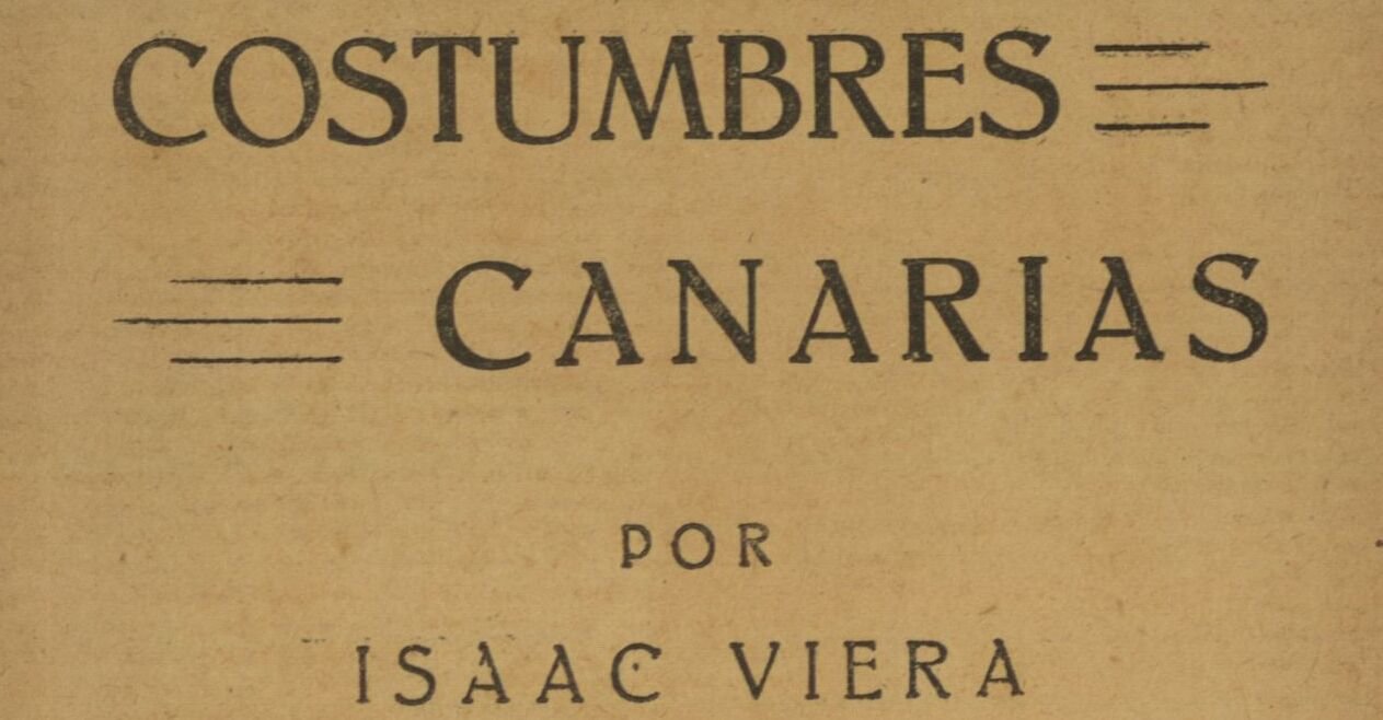 Portada del libro 'Costumbres canarias', de Isaac Viera. (1)