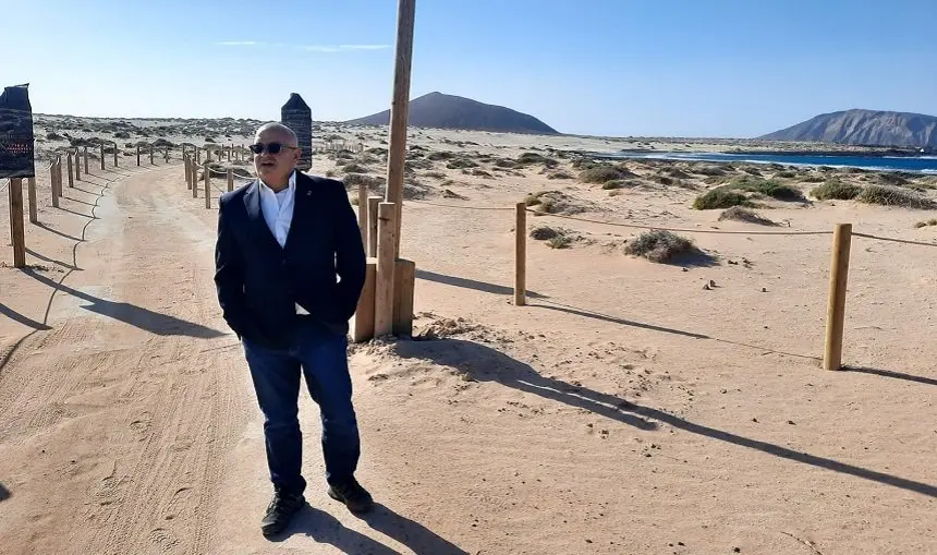 Fernando Jiménez (NC) en La Graciosa.