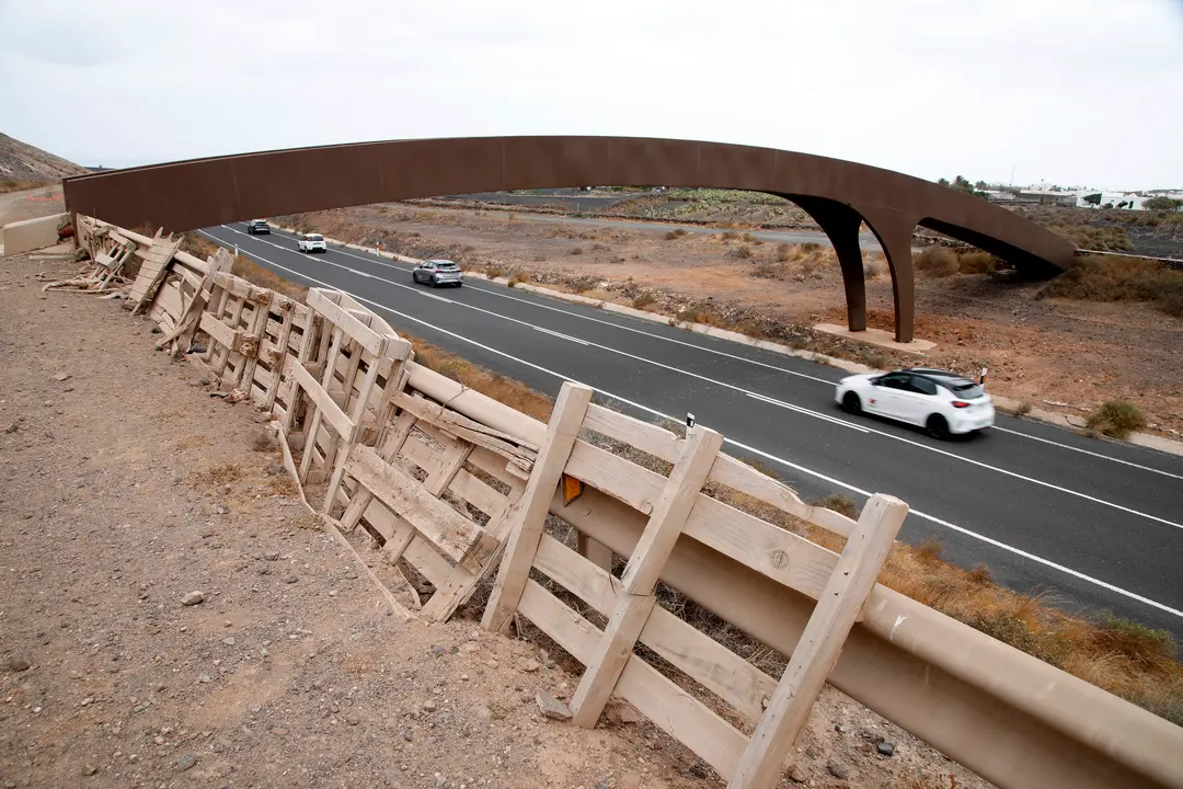 Puente peatonal carretera de Guatiza. Foto JL Carrasco.