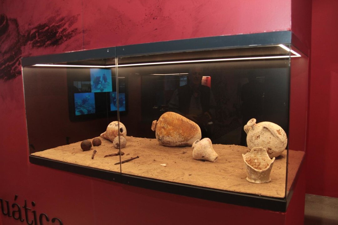 Restos arqueológicos hallados en el fondo del mar en aguas de Lanzarote.