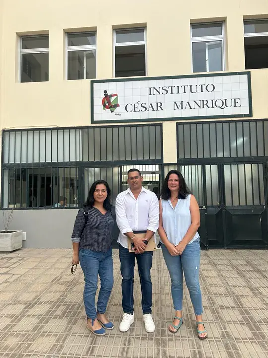 Yoné Caraballo en el IES César Manrique.