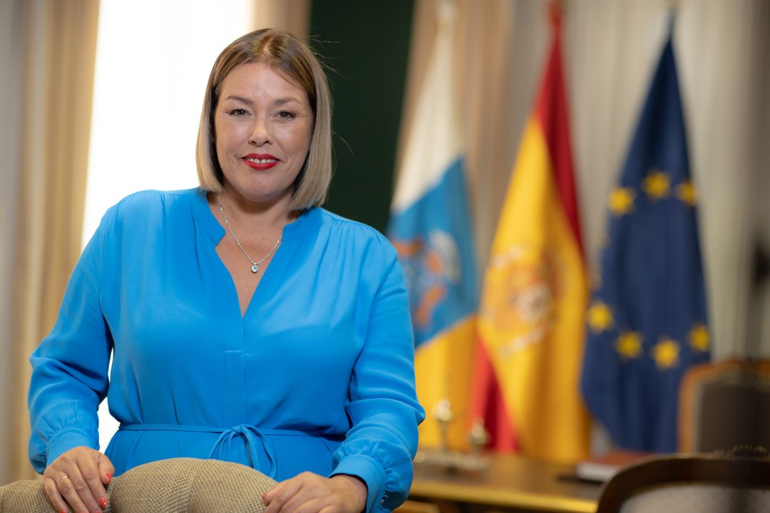Astrid Pérez, presidenta del Parlamento de Canarias.
