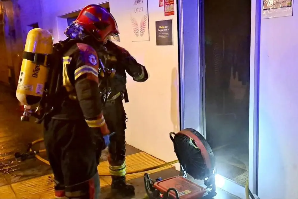 Actuación de los bomberos