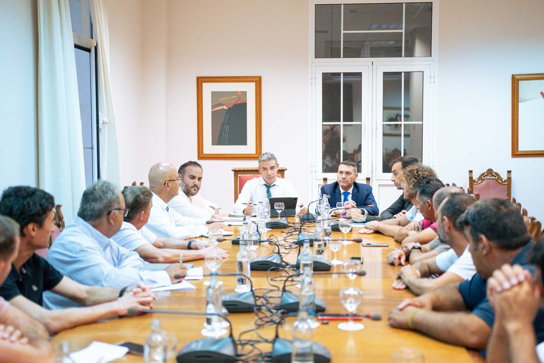 Reunión Gobierno de Canarias, Cabildo de Lanzarote y Pesca.