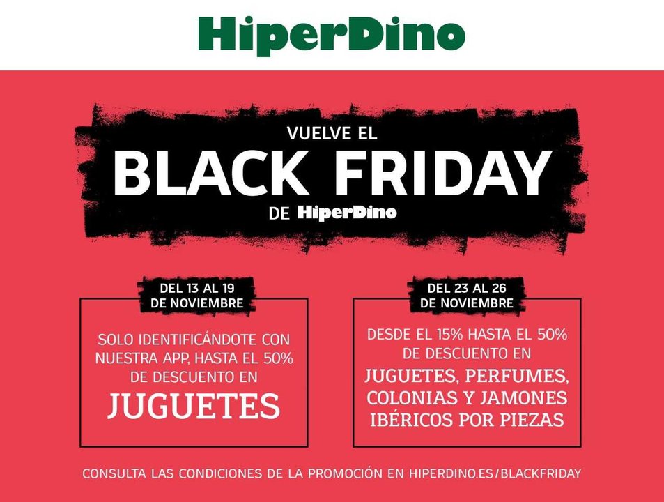 Cartel de Black Friday HiperDino.