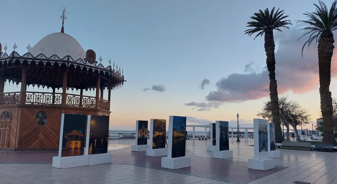 Parque José Ramírez Cerdá, en Arrecife. Aquí irá el Mercado de Navidad de los artesanos.