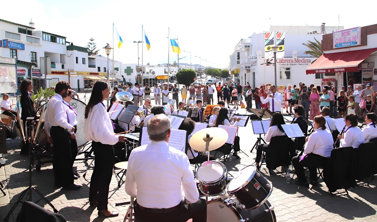 Banda de Yaiza en actuación el Día de Canarias.