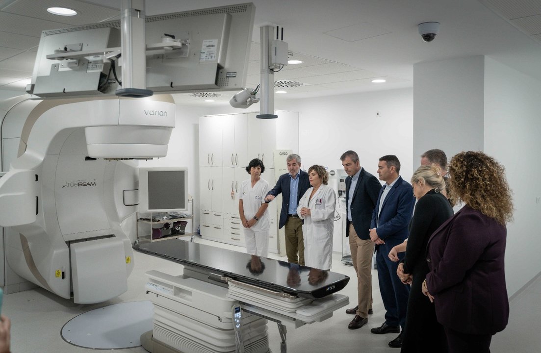 Visita del presidente de Canarias al Búnker del Hospital de Lanzarote,