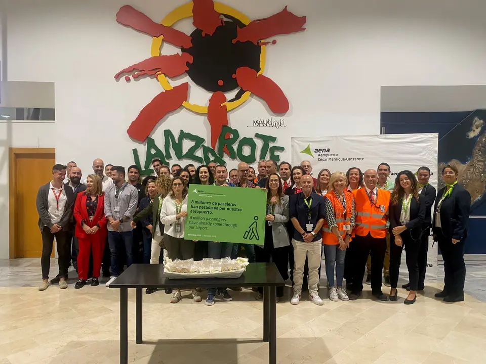 Récord de 8 millones de pasajeros en el Aeropuerto de Lanzarote.