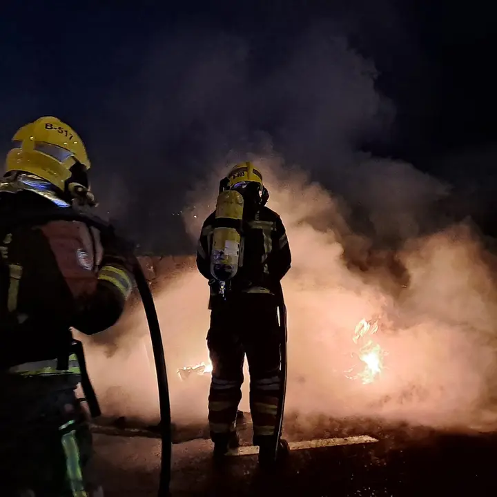 Bomberos en acción