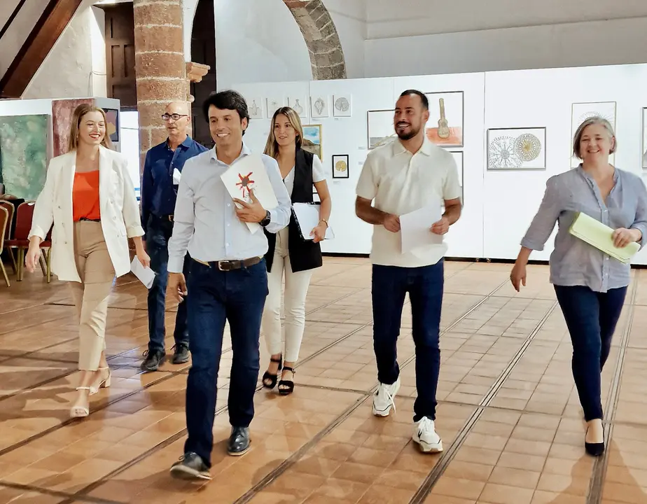 Marcos Bergaz junto a concejales Grupo PSOE Teguise.