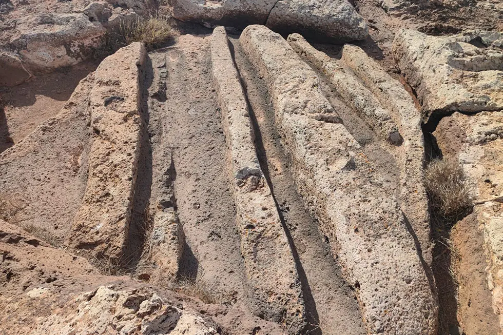 Yacimiento indígena en Lanzarote.