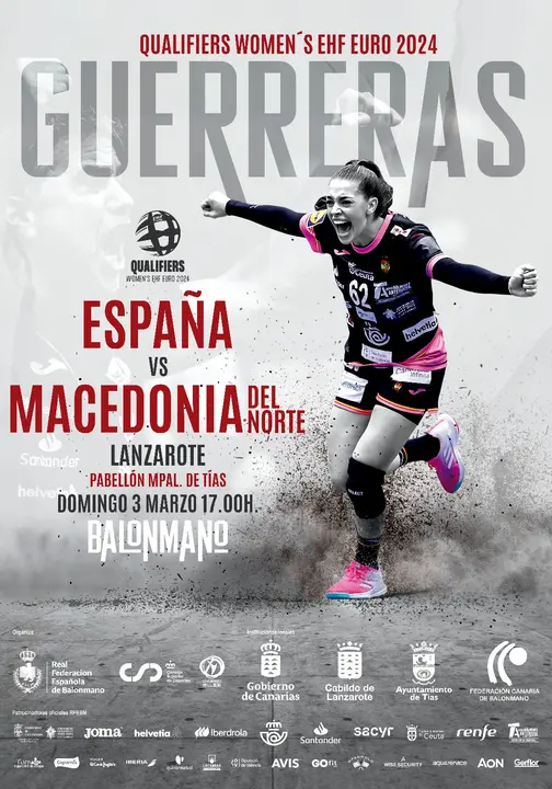 Cartel del partido de balonmano.