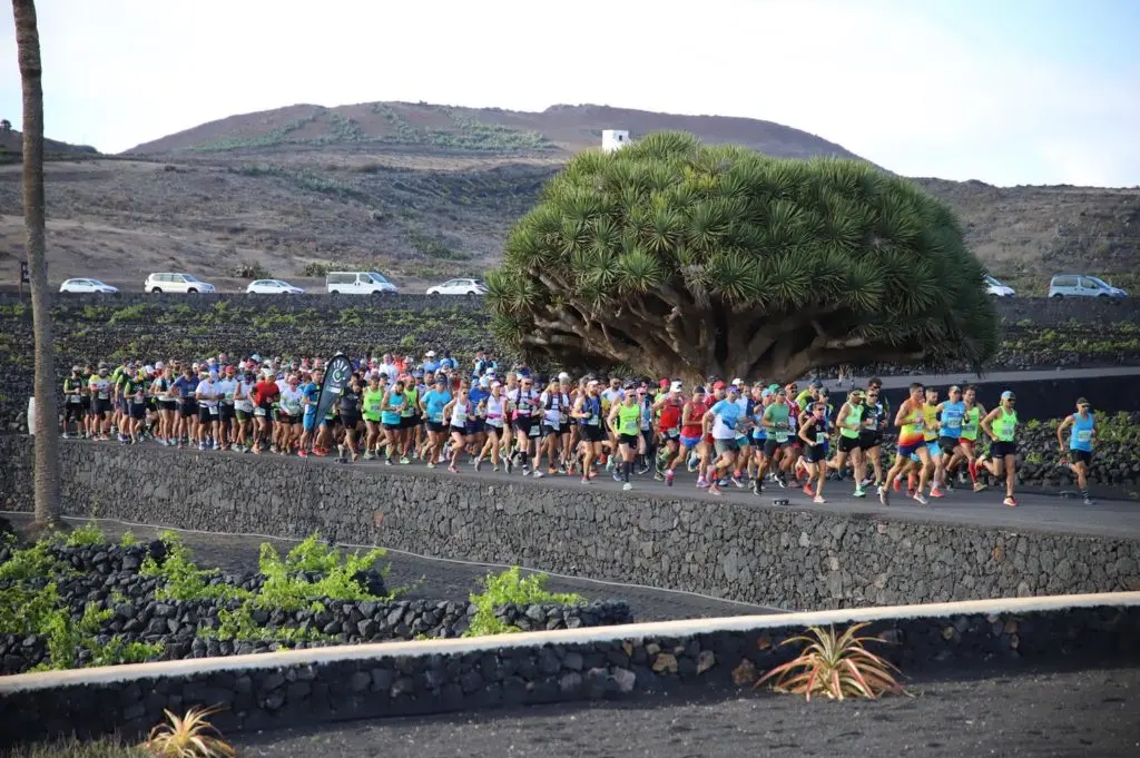 Décima edición de Lanzarote Wine Run. Imagen de archivo.