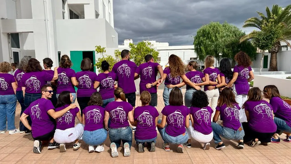 Imagen de archivo de la celebración del 8 de Marzo en los centros educativos de Lanzarote.