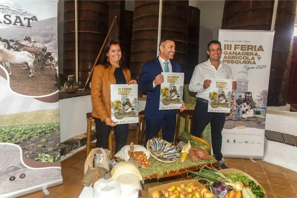 Cartel de la Feria Ganadera, Agrícola y Pesquera en Teguise