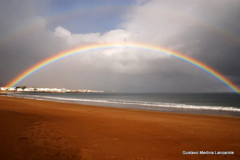 Arcoiris en Lanzarote. Imagen: Gustavo Medina.