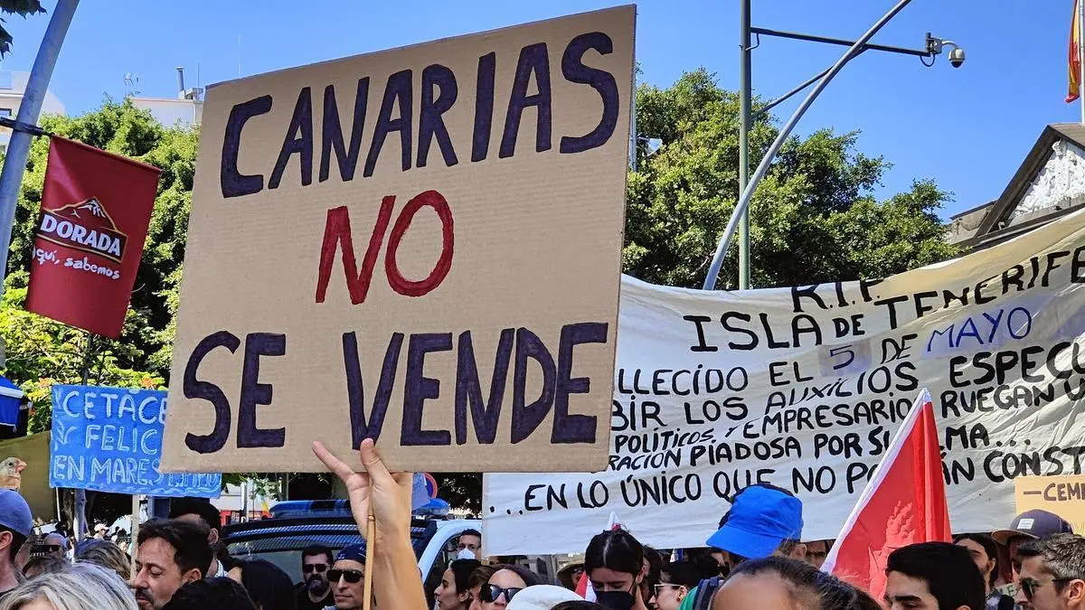 Manifestación contra el turismo.