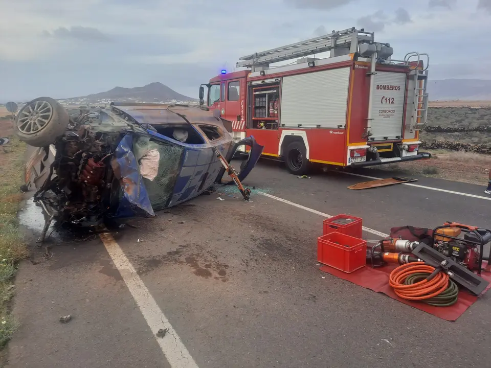 Accidente de tráfico en la LZ 401.