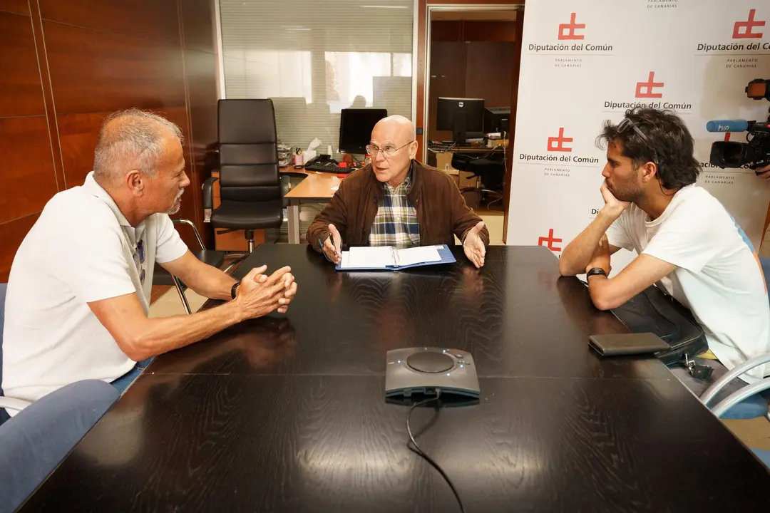 Los portavoces de 'Canarias se agota' se reúnen con el Diputado del Común.