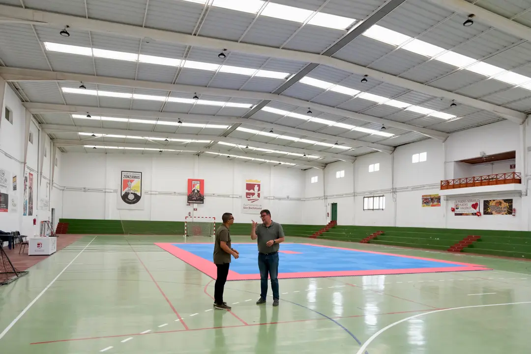 Obra polideportivo San Bartolomé.