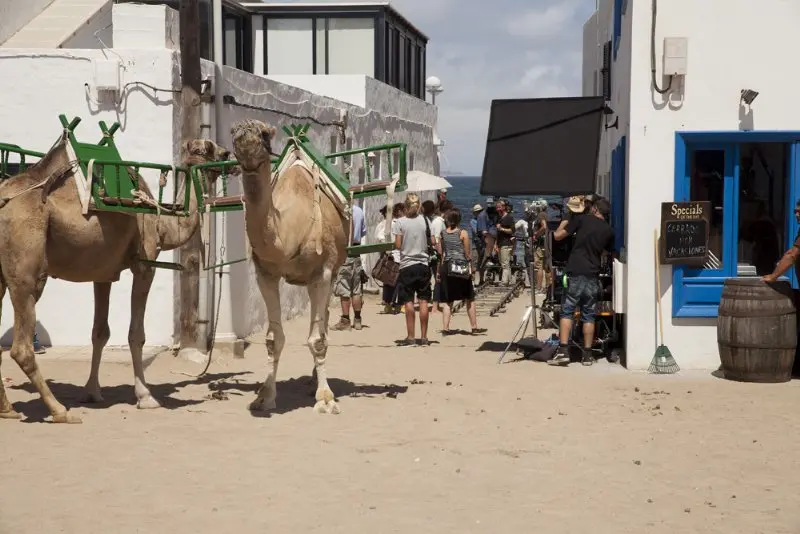 Rodaje de la película 'Un verano en Lanzarote'.