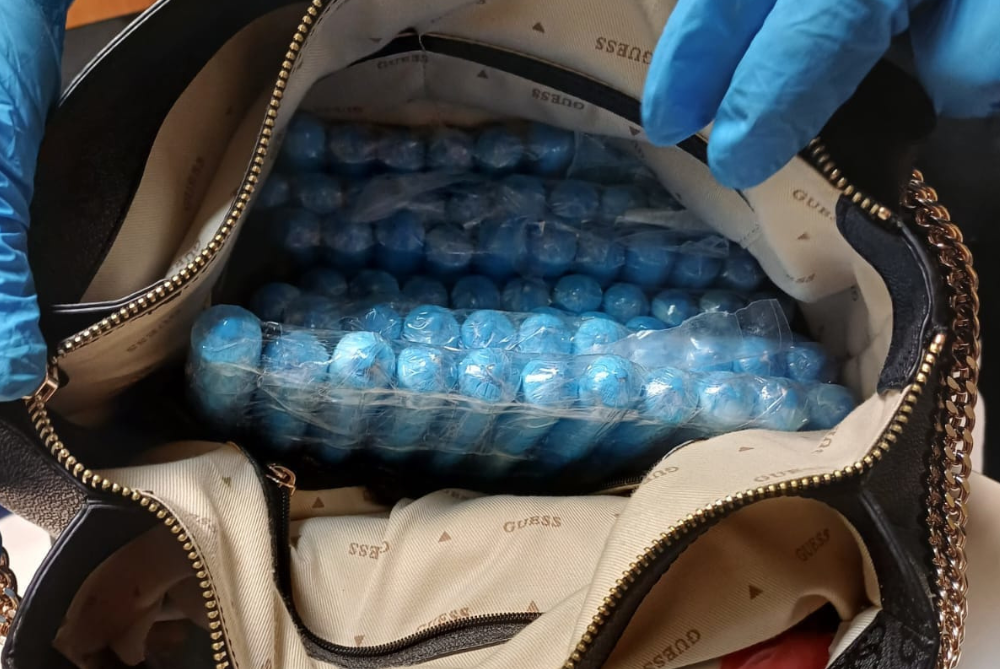 Mochila con cocaína.