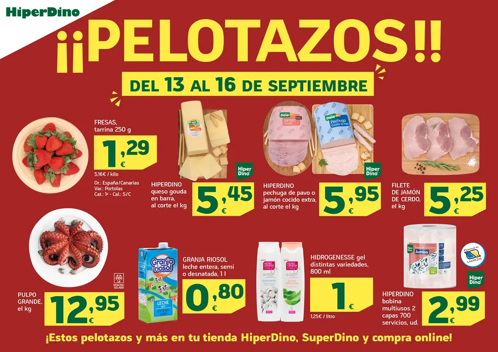 Cartel nueva campaña de Pelotazos de HiperDino.