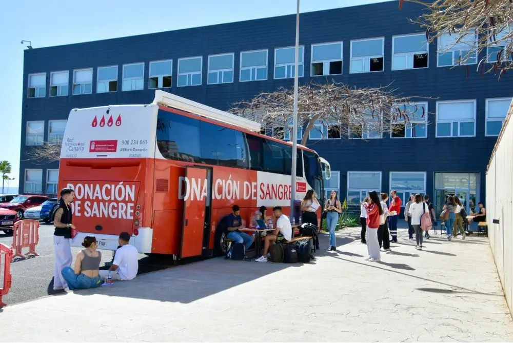 Unidad móvil de donación de sangre