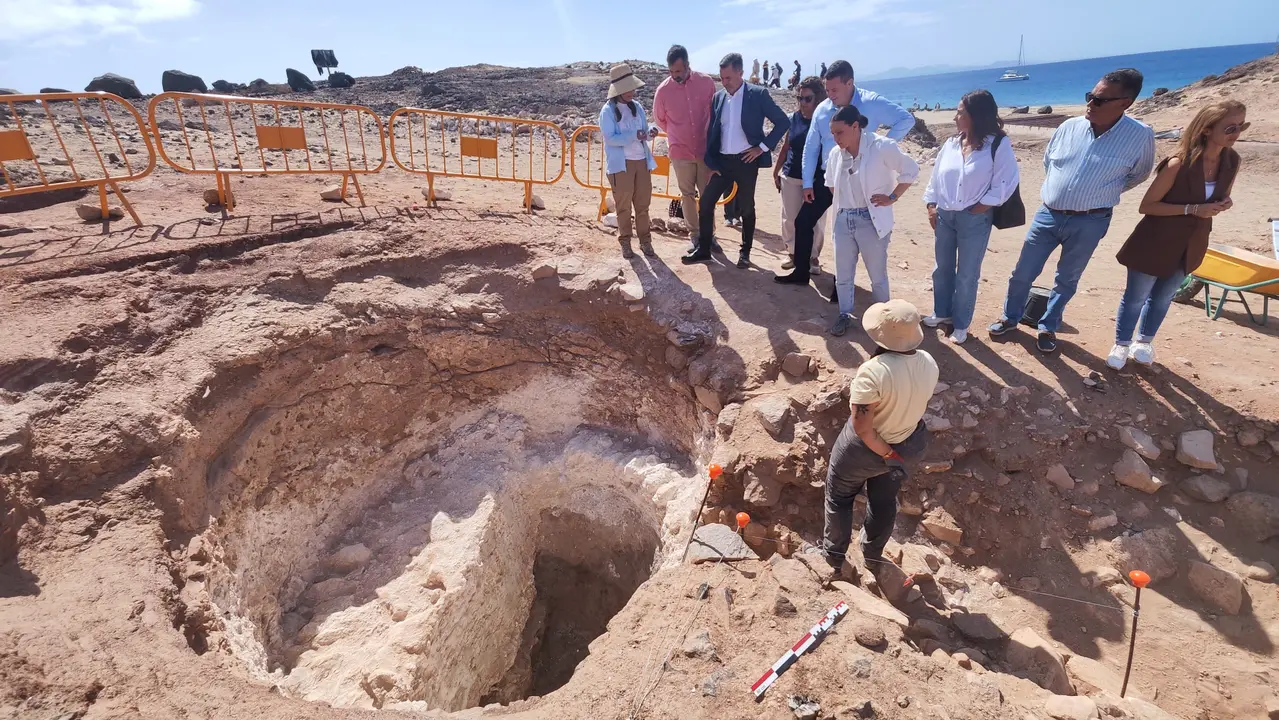 Horno de cal en el yacimiento de San Marcial de Rubicón.