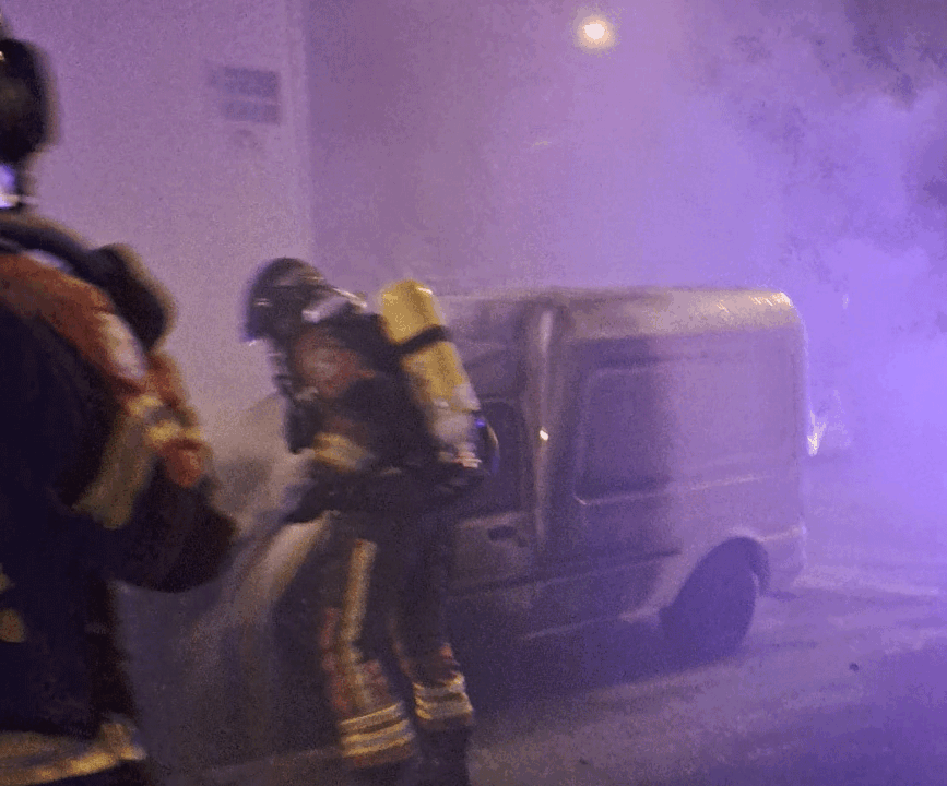 Actuación de los bomberos