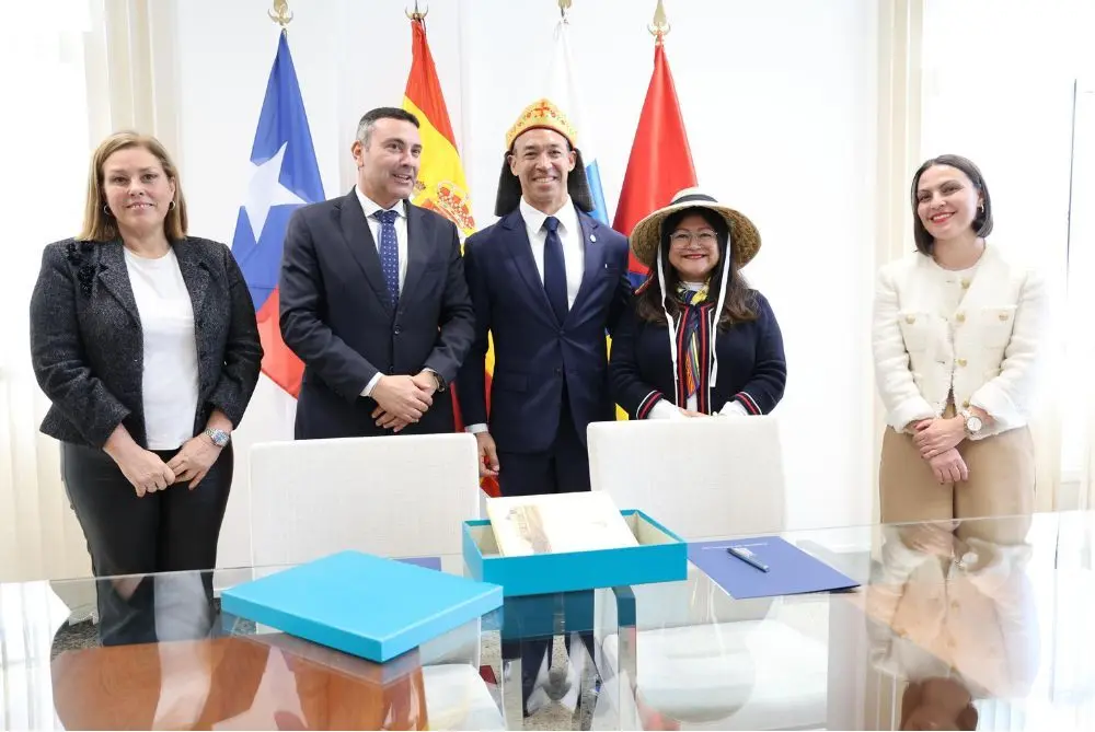 Un momento de la visita