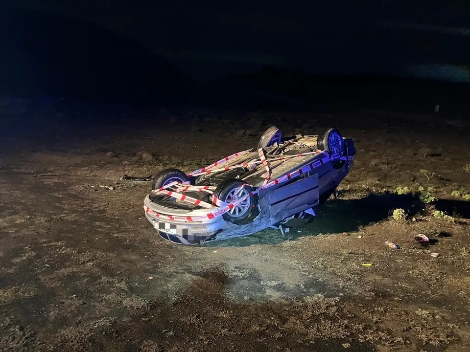 El coche tras el accidente