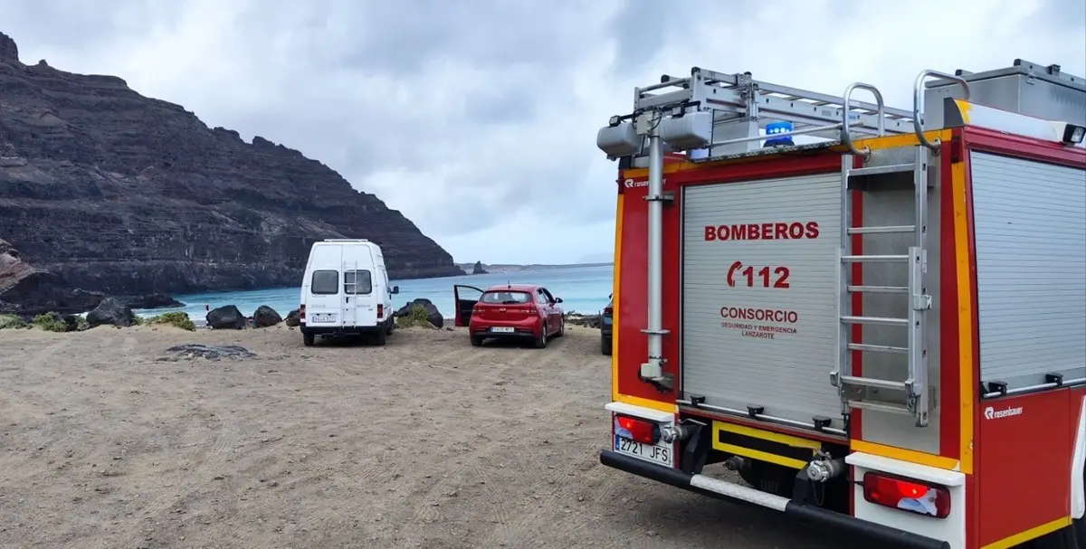 Rescate de las senderistas cerca de la zona de Cueva de Órzola