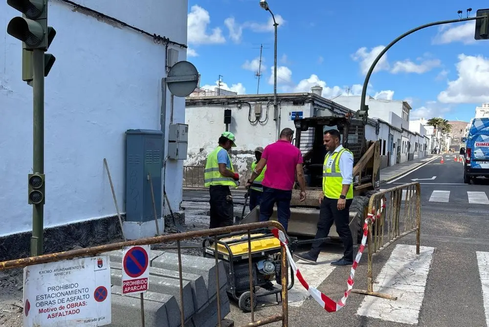 Una de las obras de Arrecife