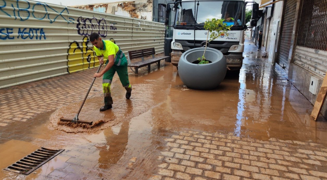 Acciones de limpieza tras las lluvias