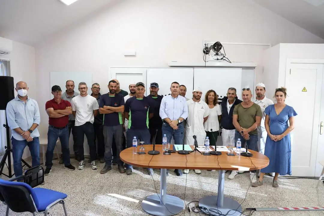 Grupo Insular en el acto de esta mañana