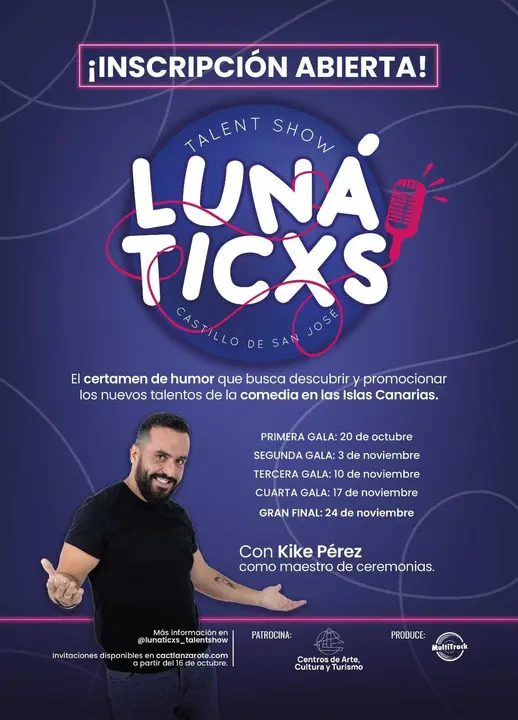 Kike Pérez en el concurso "Lunáticxs"