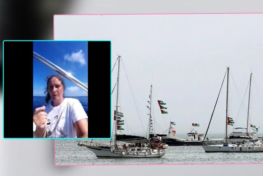 Goretti en la flotilla a Gaza