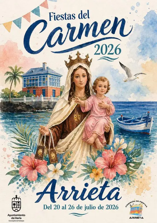 Cartel Fiestas de Nuestra Se&ntilde;ora del Carmen en Arrieta