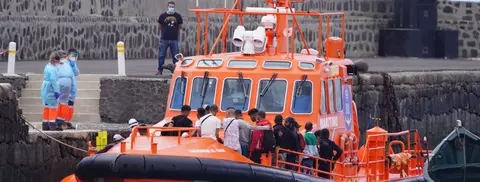 Imagen de archivo de la llegada de migrantes