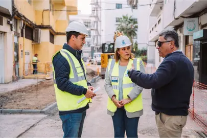 Astrid Pérez visita obras