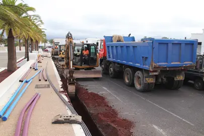 Mejoras viarias en el pueblo de Yaiza