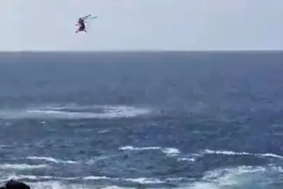 Momento del rescate en Los Charcones