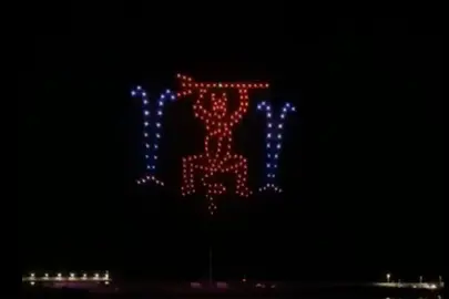 El Diablo de Timanfaya formado por drones