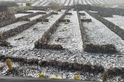 El granizo llega a Lanzarote