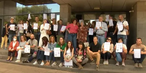 Protesta en los juzgados de Arrecife