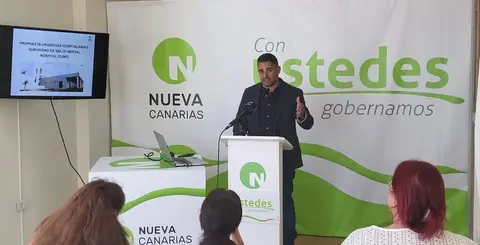Yoné Caraballo, este miércoles durante la rueda de prensa.