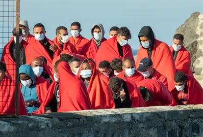 Patera llegada este 27 de abril a Lanzarote. Imagen de archivo.