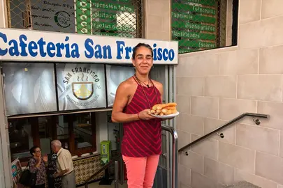 Vanesa Romero en la cafetería San Francisco